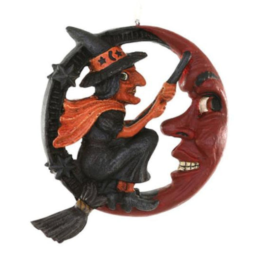 Vintage Halloween Moon & Witch Decor - Osadia Concept Store