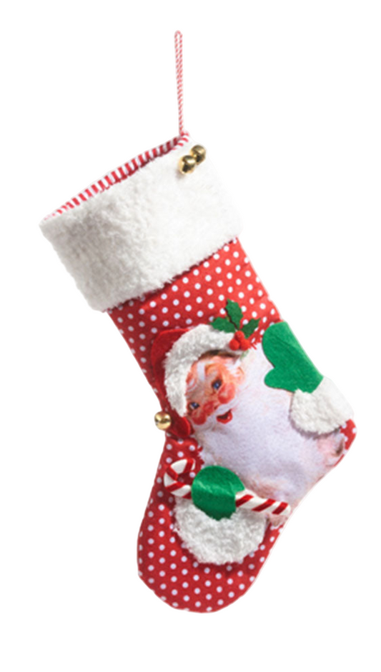 19" Retro Christmas Stocking - SNOWMAN