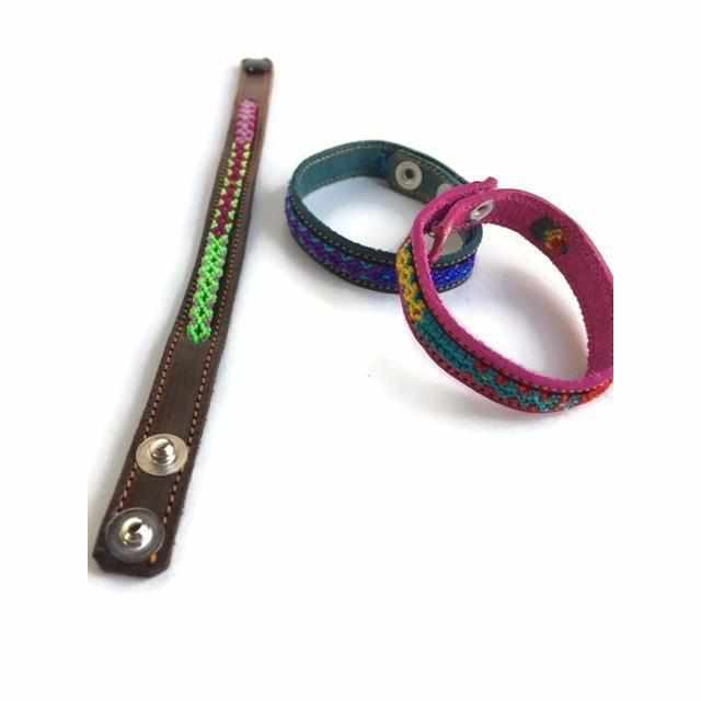 Vista Leather Adjustable Friendship Bracelet - Mexico