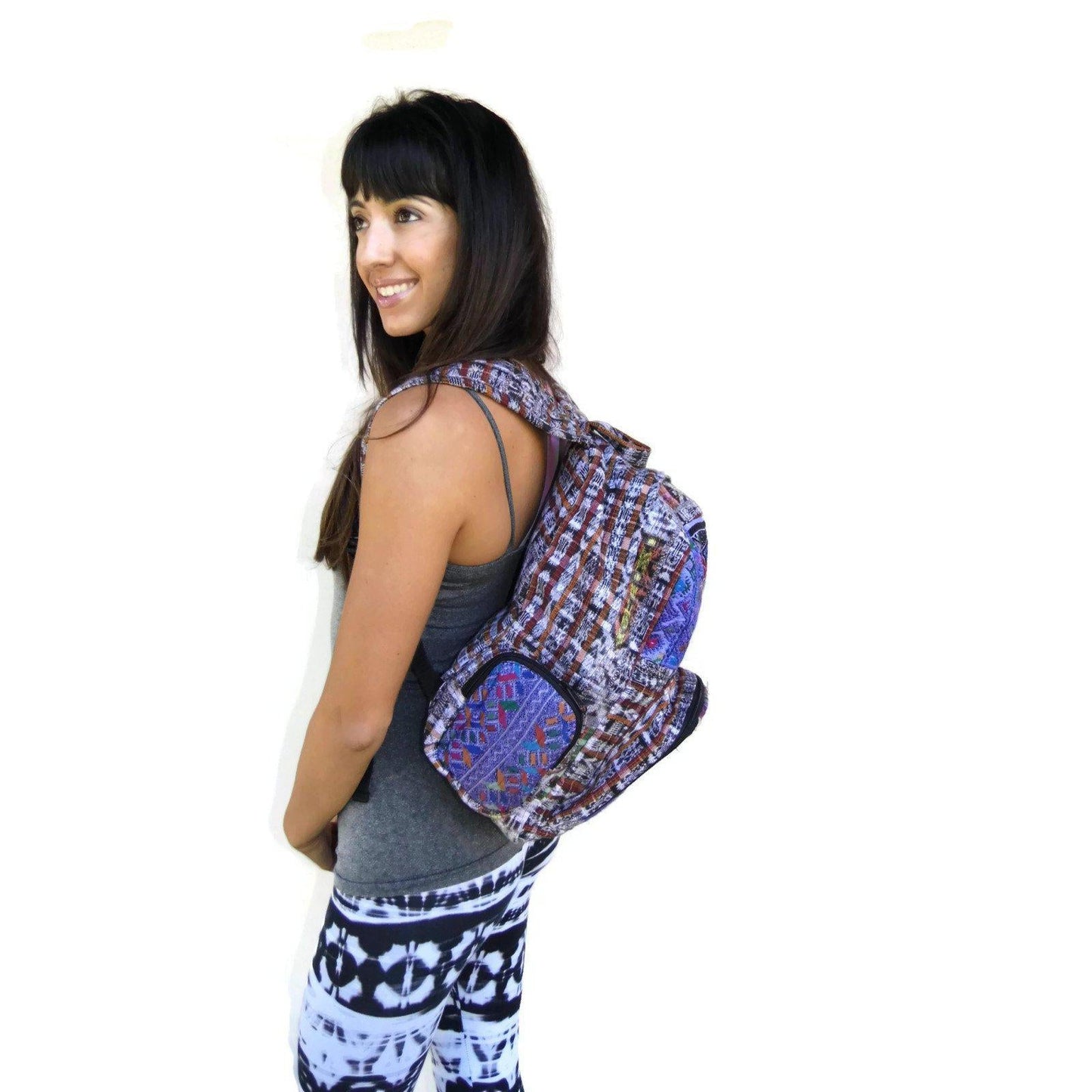 Volcano Huipil Upcycled Textile Backpack - Guatemala