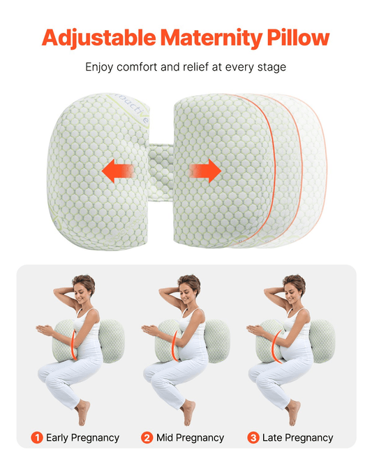 Pregnancy Wedge Pillow W Shape with Breathable Removable Cover - Osadia Concept Store
