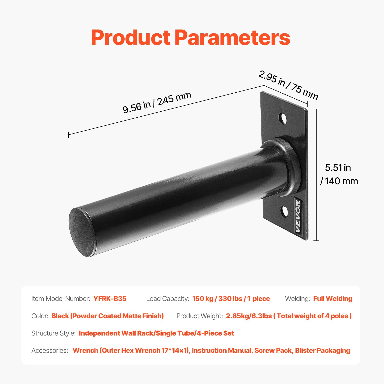 2-Inch Plate Holder (4-Pack) - Wall Mount Home Gym Rack - Osadia Concept Store