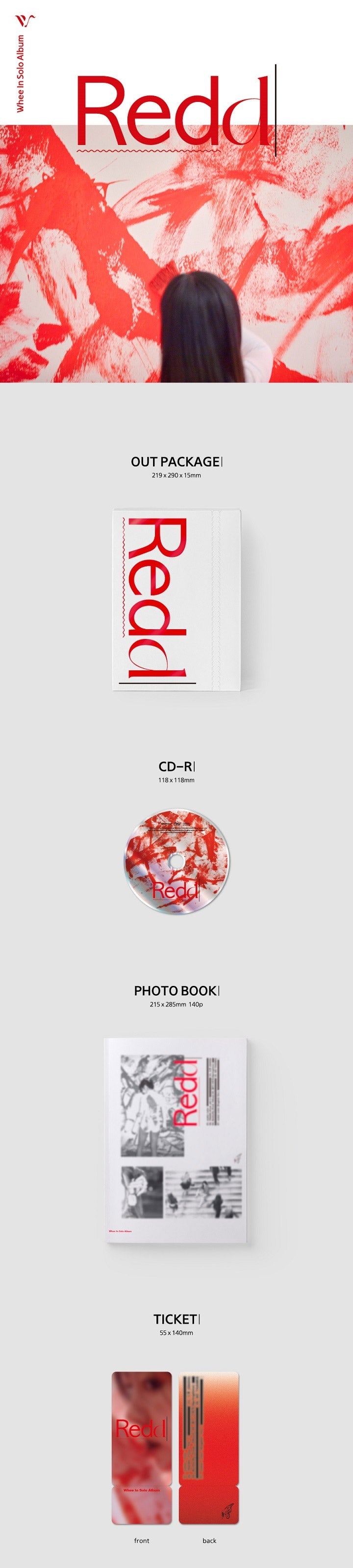 Mamamoo Wheein 1st Mini Album - Redd