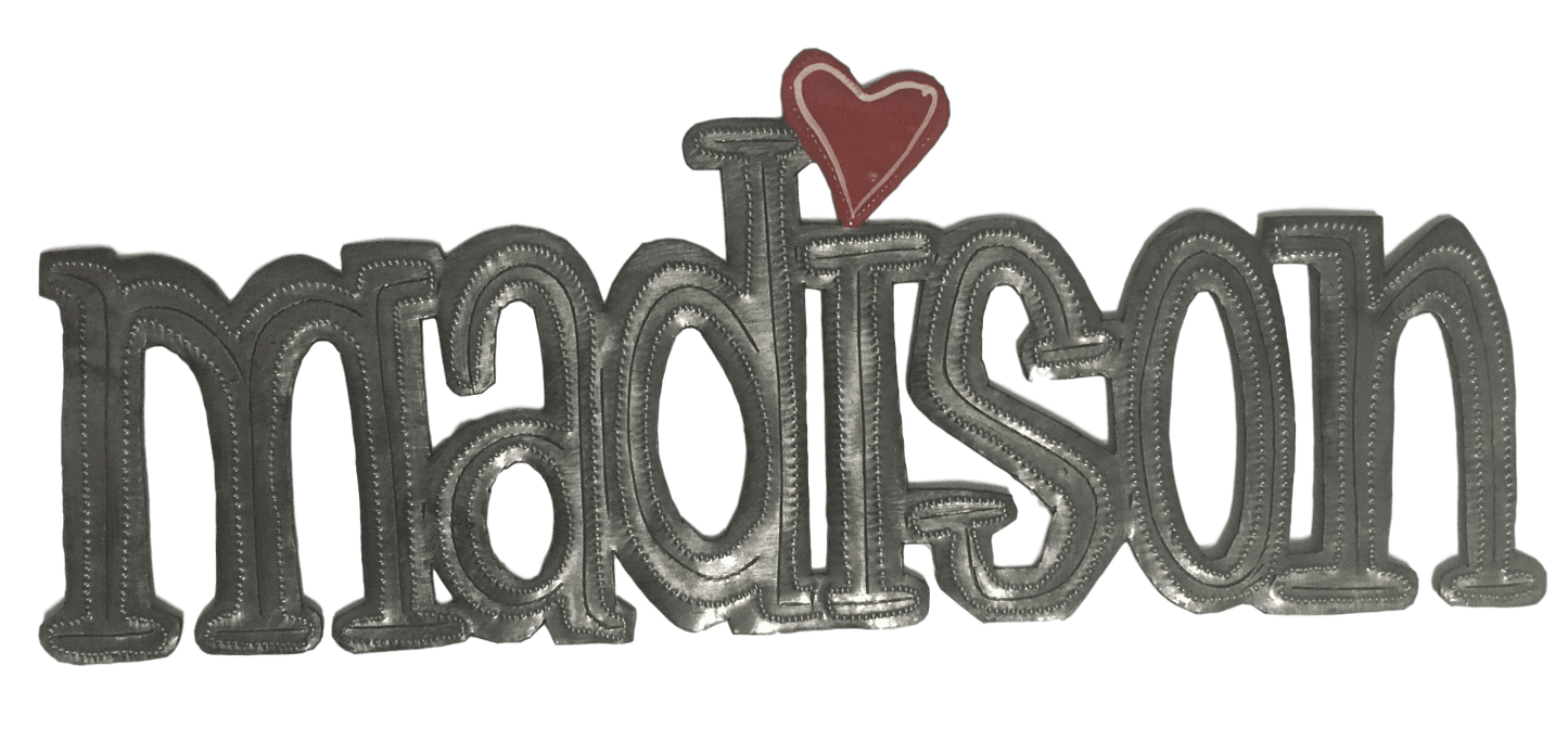 Word Art - Madison (Small Heart)