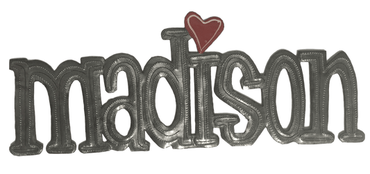 Word Art - Madison (Small Heart)