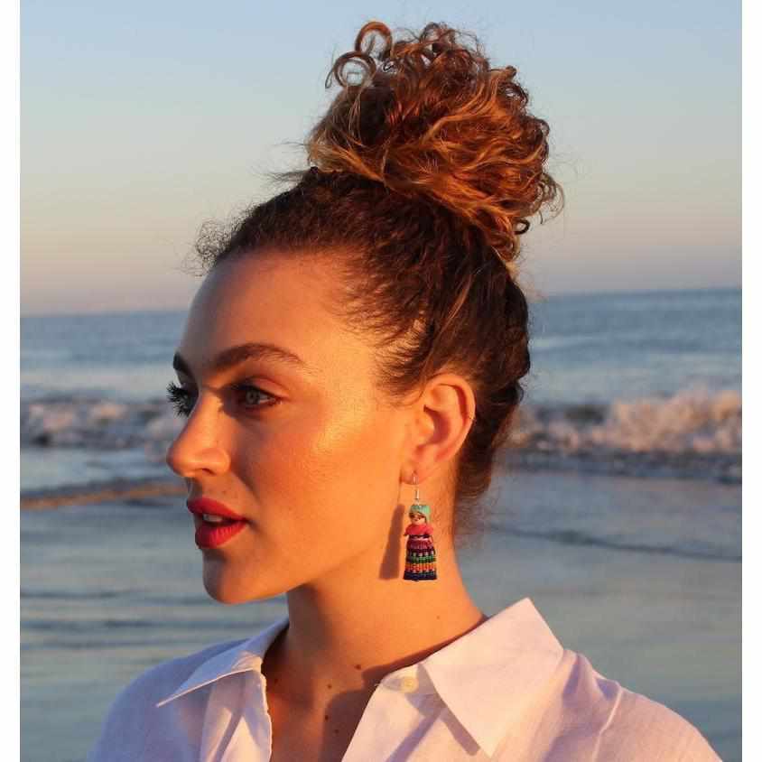 Worry Doll Boho Earrings - Guatemala