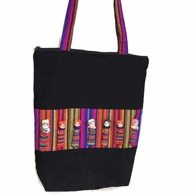 Worry Doll Carry-All Woven Tote - Guatemala
