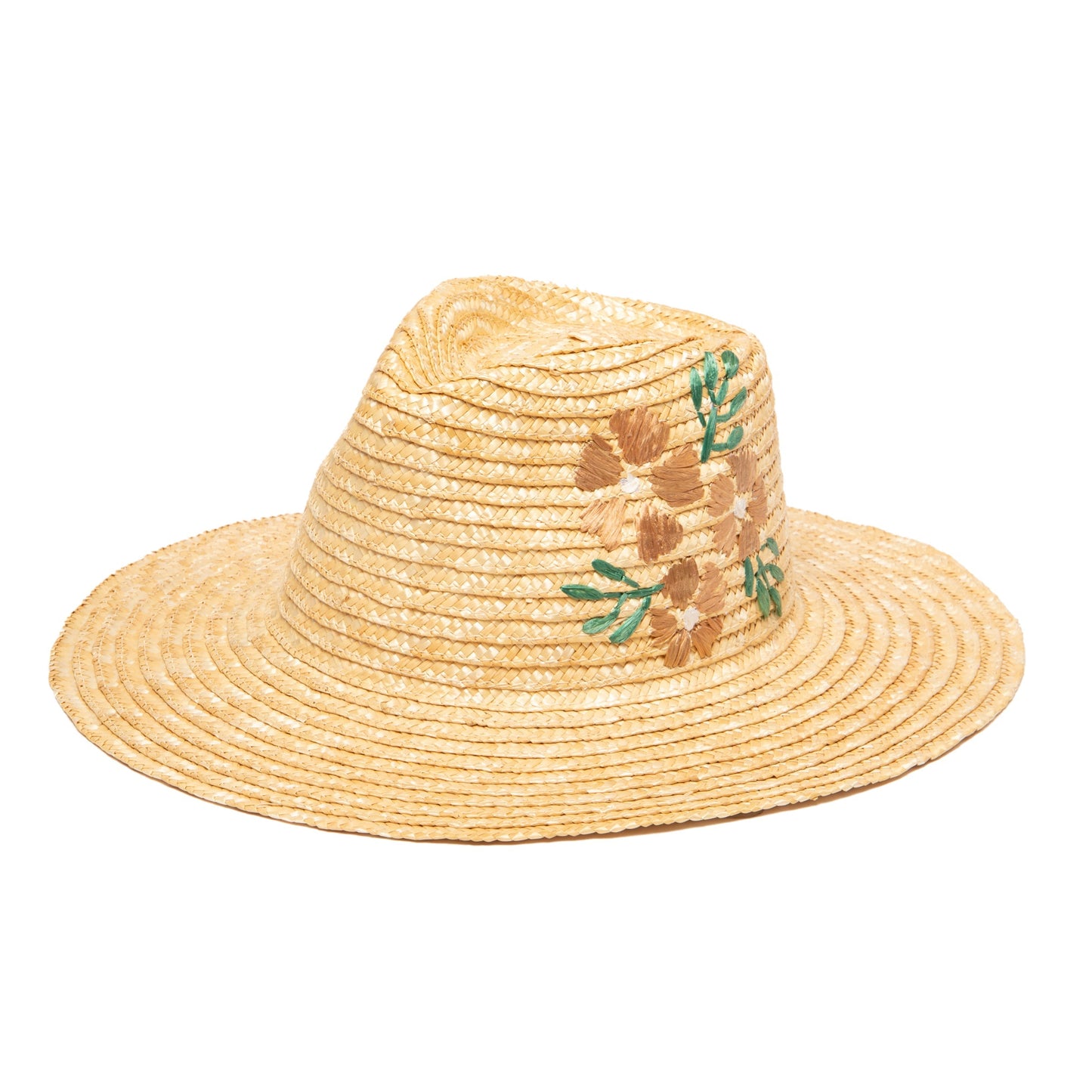 Women's Wheat Straw Palm Fedora