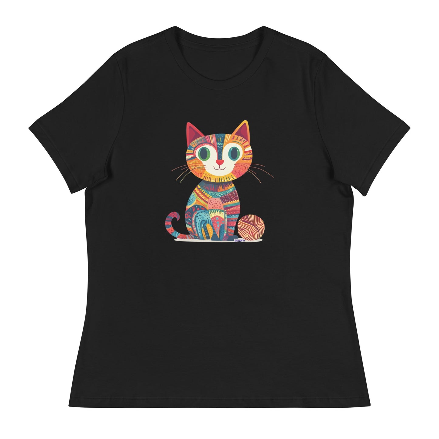 “Yarn Whiskers” Women’s Relaxed Fit T-Shirt – Designed by Nicole Snow