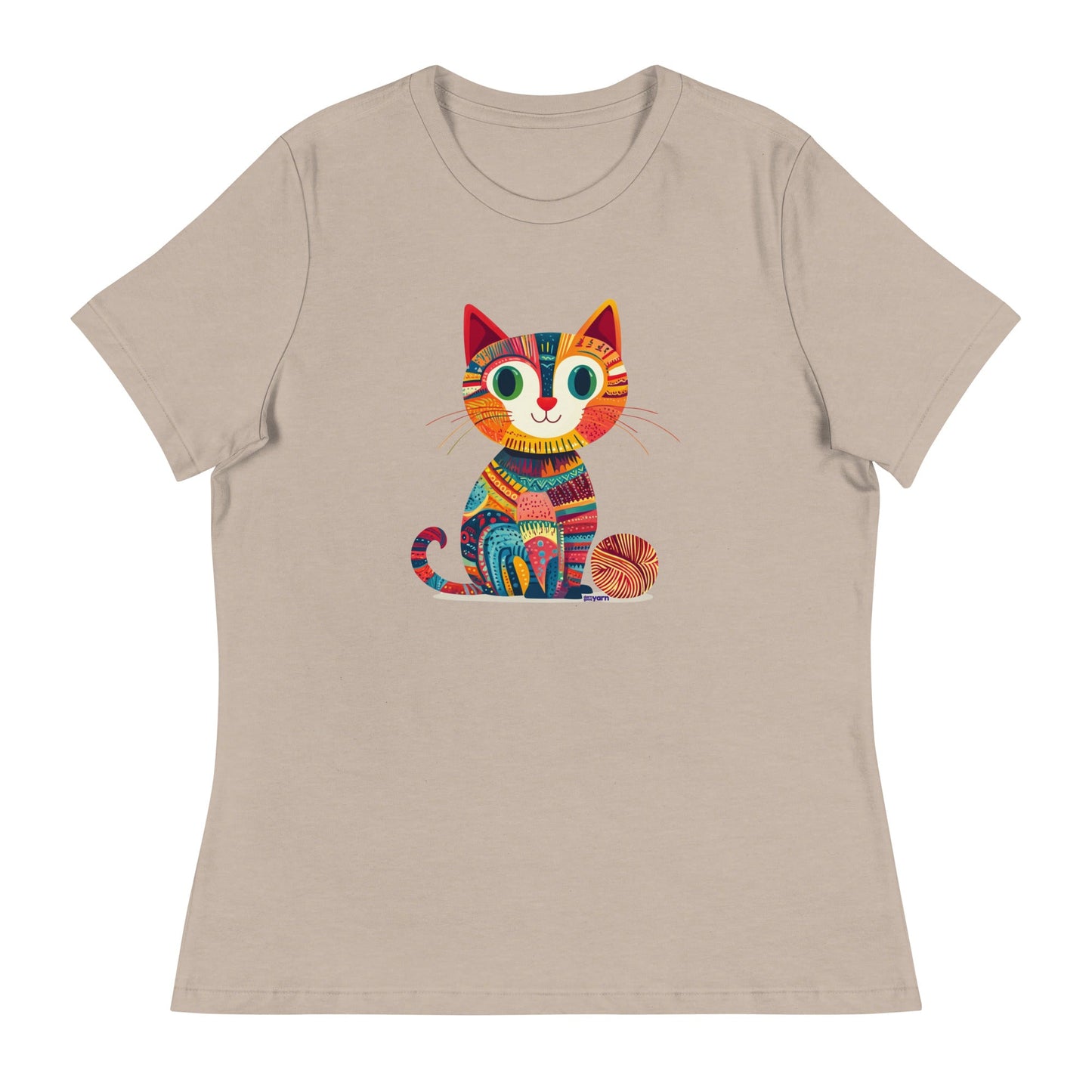 “Yarn Whiskers” Women’s Relaxed Fit T-Shirt – Designed by Nicole Snow
