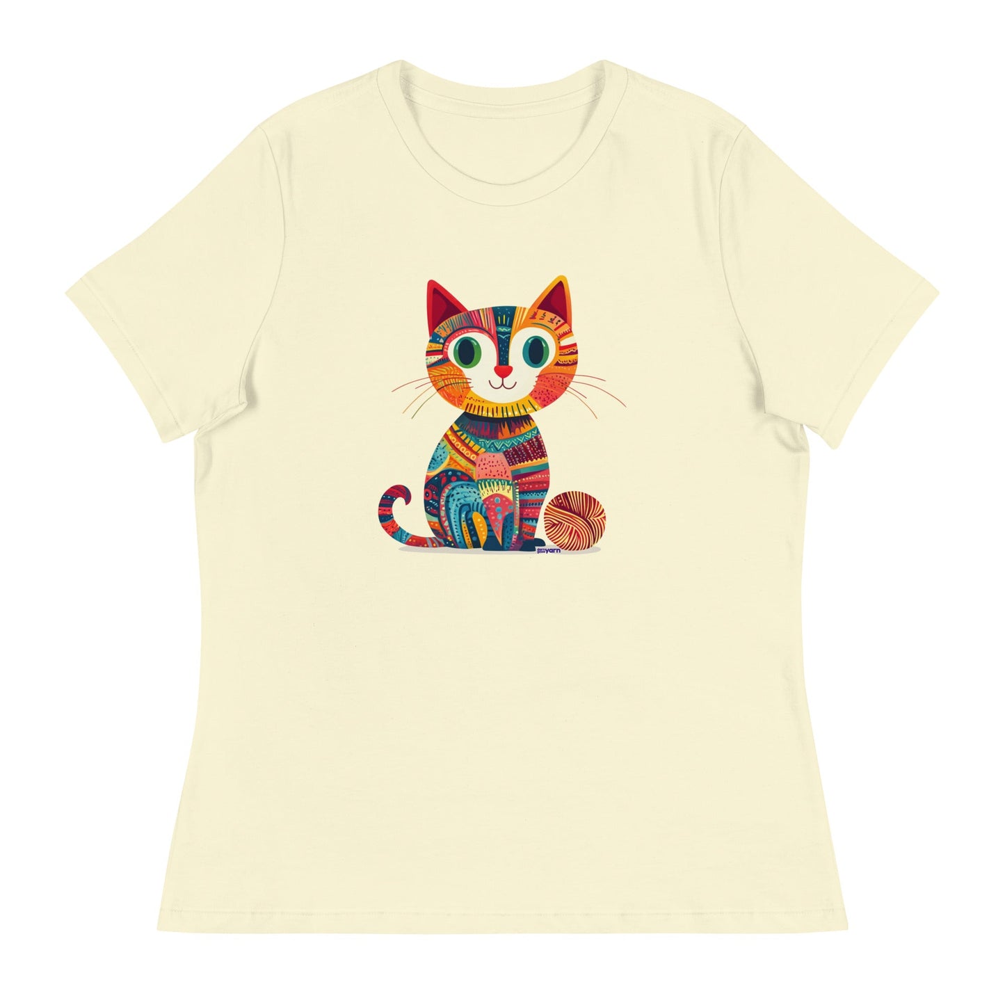 “Yarn Whiskers” Women’s Relaxed Fit T-Shirt – Designed by Nicole Snow