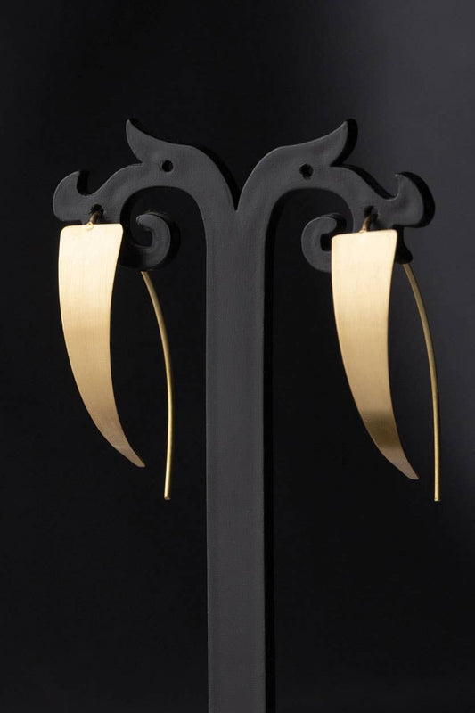 Sevya Handmade - Golden Crescent Earrings