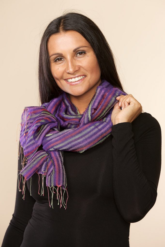 Indira Purple Silk & Wool Shawl - Osadia Concept Store