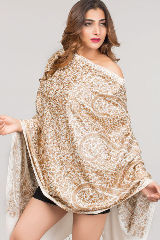 Tanaya Ivory Shawl - Osadia Concept Store